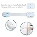 Airbay 6PCS White Adjustable Child Safety Straps Locks - Baby Proofing for Cabinets,Door,Furniture,Drawer,Appliances,Fridge,Toilet Seat