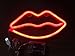 wanxing Lip Shaped Neon Signs Led Neon Light Art Decorative Lights Wall Decor for Children Baby Room Christmas Wedding Party Decoration (Red)