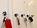 Musesland 4 Pack Black Magnetic Hooks Strong 100lb Heavy Duty Neodymium Magnets Hook for Hanging