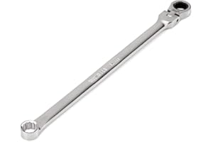 TEKTON 12 mm Long Fixed/Flex Head 12-Point Ratcheting Box End Wrench | WRB35412