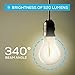 Hyperikon A19 LED Vintage Filament Bulb, Dimmable, 5W (40W Equivalent), 480 lumen, 2300K (Amber Glow), Omnidirectional, Medium Base (E26), IC Driver, CRI 80+, 120v, UL-Listed - (Pack of 6)