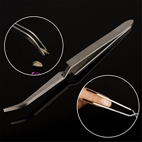 Nail Art Shaping Tweezers Stainless Steel Multi-Function Clip Tip Manicure Tool UV Gel C Curve Nipper Picking Rhinestone