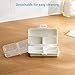 Travel Pill Box Case Portable Small for Purse Wallet Pocket Size Waterproof,Daily Pill Organizer Container Holder Vitamin Storage Boxes,7 Day Weekly Medicine Tablet Pills Case Men Women Outdoor(White)
