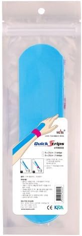 Nasara Kinesiology Tape Precut Quick Strips Pain Pack - Wrist 16 Strips, Blue - Y Pattern Strip, Therapeutic Sports Tape for Knee, Shoulder, Elbow, Muscle, Joints