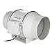 Hon&Guan P6 Quiet 6 Inch Inline Duct Fan, Upgrade Motor & Low Noise Ventilation Exhaust Fan for Heating Cooling Booster, Grow Tents, Hydroponics