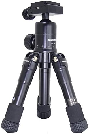 TaiChuDa Portable Folding Ultra Aluminum alloy Tripod Compact Desktop Macro Mini Tripod Kit with CK-30 Ball Head for Canon Nikon DSLR Camera -Black