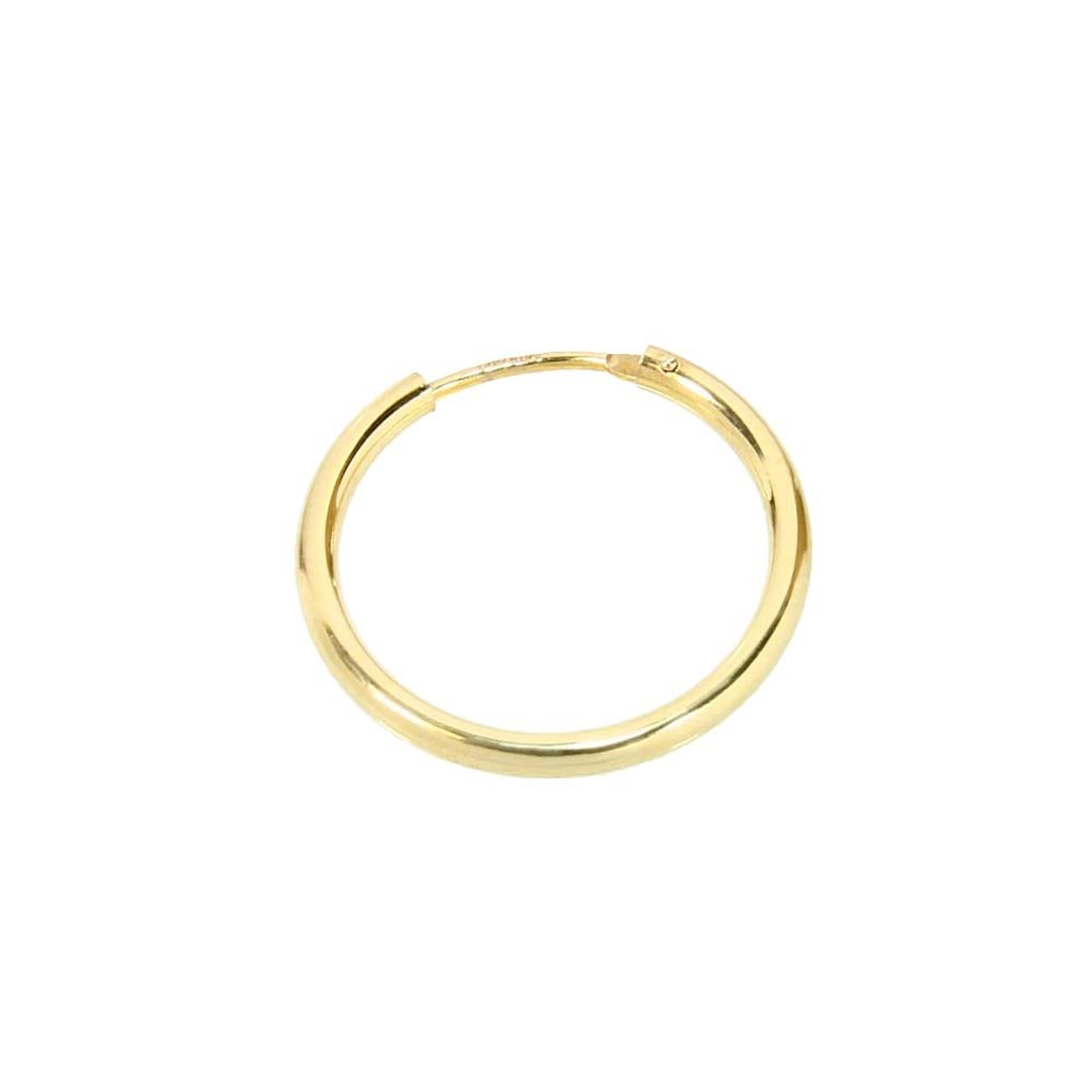NKlaus SET 2x SINGLE CREOLE earring round gold earring 20mm 40262