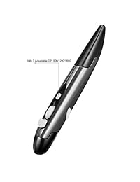 Pekyok DT12   Ratón portátil inalámbrico (2,4 GHZ USB, 800 1200 1600 DPI, para ordenador portátil, Mac Gray)