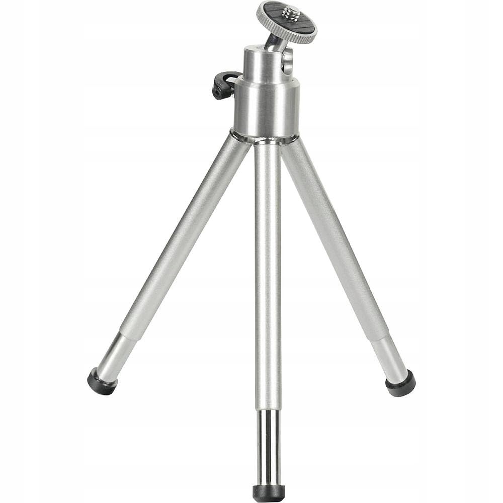 Hama "Ball" Mini Tripod | Light Tripod with 14-21cm Height | Max Capacity of 300g | 3 way Ball Head | 1/4" Connection for DSLR and System Cameras | Silver
