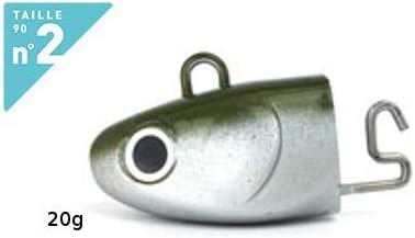 Fiiish Black Minnow 2 jig heads Kaki - X-Deep 20g