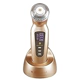 La goodwind CM-2A Mini Home Face Facial Massager Beauty Health Care Skin Lift Device Ultrasonic Ion Cleanser Whitening Anti Acne (Gold)