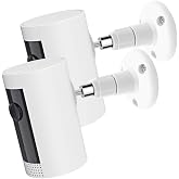 2 Pack Camera Wall Mount for R-ing Stick Up Cam &amp; Outdoor Cam Plus, White | 360&deg; Adjustable Bracket, Stable Security Camera Holder, for Outdoor Cam Pro/Plug-in/Indoor Cam(1st Gen), Easy Installation