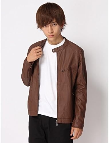 Amazon ウィゴー メンズ Wego Wego シングルライダース ダークブラウン L コート ジャケット 通販