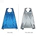70cmX70cm Special Polyester Boys&Girls Cape+Mask Any Color Double-Sided (Blue-Sliver)