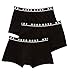 BOSS Hugo Men's 3-Pack Cotton Stretch Boxer Brief, Black, Medium