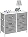 Sorbus Dresser with 6 Drawers - Chest Organizer Unit with Steel Frame Wood Top & Handle Easy Pull Fabric Bins for Clothes - Storage Furniture for Bedroom, Hallway, Living Room, Nursery & Closet