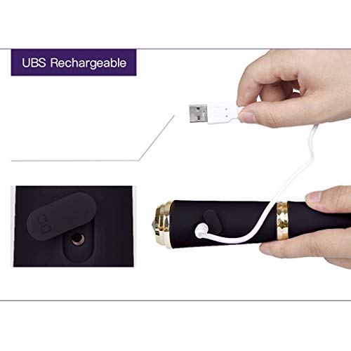 10 Speed Massage Ballpoint Pen Mini Massage Tip Pen Multifunction Electronic Pen-Waterproof Rechargeable (Black) - Thumbnail 4