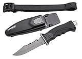 Cressi Skorpion Sharp Tip Scuba Diving Knife, Titanium
