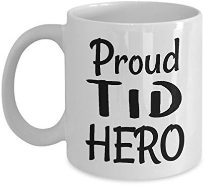 Michell63Bentham Proud T1D Hero Novelty White Ceramic Coffee Mug 11 Oz, Mug Funny