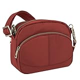 Travelon Anti-Theft Signature E W Shoulder Bag, Cayenne, One Size