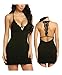 Avidlove Sexy Sleepwear Womens Chemise Sexy Nighty Halter Slip Lace Babydoll Full Slip
