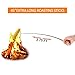BBQStyle Marshmallow Roasting Sticks, Set of 8 Pack Premium 45'' Extendable Rotating Telescoping Forks for Hot Dog & Smores, Special Safe and Healthy Cookware for Campfire, Camping & Bonfire