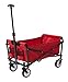 YSC Wagon Garden Folding Utility Shopping Cart,Beach Red