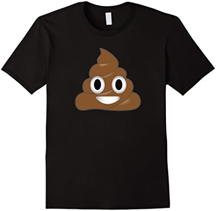 Mens Emoji Poop Shirt ~ Novelty Funny t-shirt for Men Women Kids Small Black