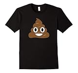 Mens Emoji Poop Shirt ~ Novelty Funny t-shirt for Men Women Kids Medium Black