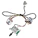 Kmise MI0322 Two Pickup Guitar Wiring Harness, 3 Way Blade Switch 500K, Great with Humbuckers