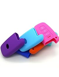 E-Senior - Carcasa de silicona para llave de coche, 4 botones, para Hyundai Equus Genesis Coupé, Sonata Veloster