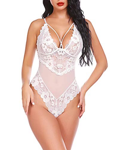 White one piece lingerie Clearance