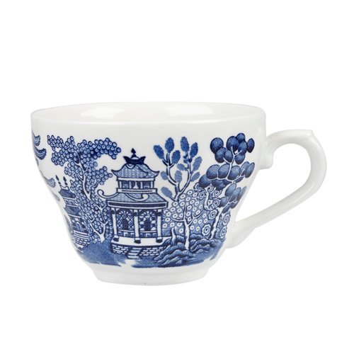 Churchill Blue Willow Fine China Earthenware Tea Cup 6.8 Oz, Made In England