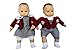GINGHAM SWEATER SET WITH SCOTTIE TERRIERS FOR AMERICAN GIRL 15 INCH BITTY TWIN AND BITTY BABY DOLL CLOTHES