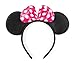 Pack of 12 Mickey Mouse Ears & Minnie Mouse Headband with Red, Pink and Rose Polka Dot Bow