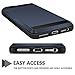 Vofolen Case Wallet Case Hybrid Bumper Armor Snap-on Black Soft Rubber Cover Protective Shell Dark Blue
