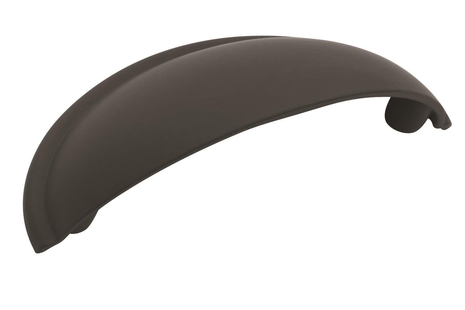 Amerock Cup Pulls 2-1/2 inch (64mm) Center-to-Center Matte Black Cabinet Cup Pull - 25 Pack Image