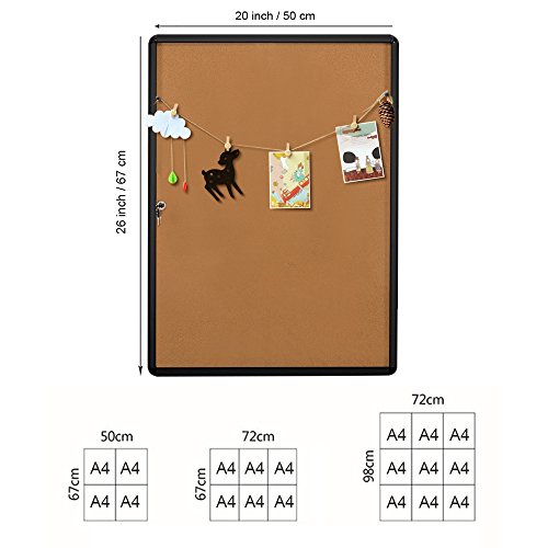 Swansea Lockable Noticeboard Bulletin Pink Cork Boards Tamper Proof with Mounting Screws 26×20 inch (4xA4)