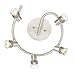 Pro Track 5-Head LED Ceiling Track Light Fixture Kit GU10 Directional Adjustable Silver Brushed Nickel Finish Metal Industrial Spiral Kitchen Bathroom Living Room Dining Hallway Bedroom 15 3/4