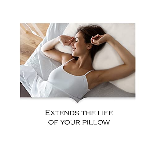 AllerEase Organic Cotton Pillow Protectors, 1 Pack, Beige/Cream White