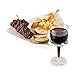 White Cocktail Buffet Plates with Beverage Holder 10 Pack Party Plates with Wine Stem Holder