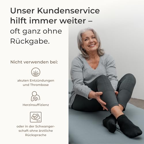 Venen Engel® 4 sliding wave massage device with abdominal and leg cuffs, 4 air chambers, pressure and time easily adjustable.