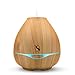 Natalie Styx Cool Mist Diffuser, Aromatherapy Humidifier, Essential Oil Diffuser with 7 Colors LED Changing Night, Waterless Auto Shut Off Function for Home, Office, Bedroom - Wood Grain, 300ML