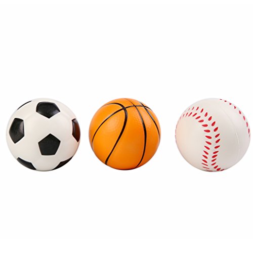 Vigeiya 3 Pack Squishies Balls 2.7 Inches Squishy Slow Rising Kawaii Soccer Basketball Baseball Prime Toys for Kids Adults Soft Scented Decorations Stress Reliever - Thumbnail 2