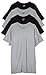 Fruit of the Loom Mens 4Pack TALL Black-Grey Crewneck T-Shirts Undershirt XL