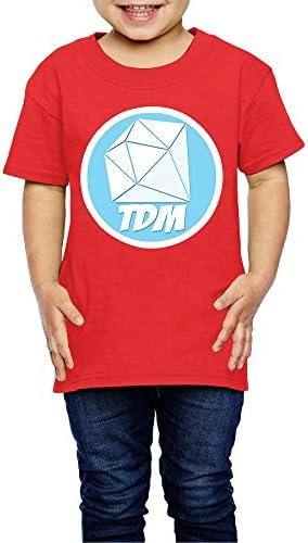 RAES TheDiamondMinecart TDM Logo Toddler Kids Short-Sleeve Shirts 5-6 Toddler Red
