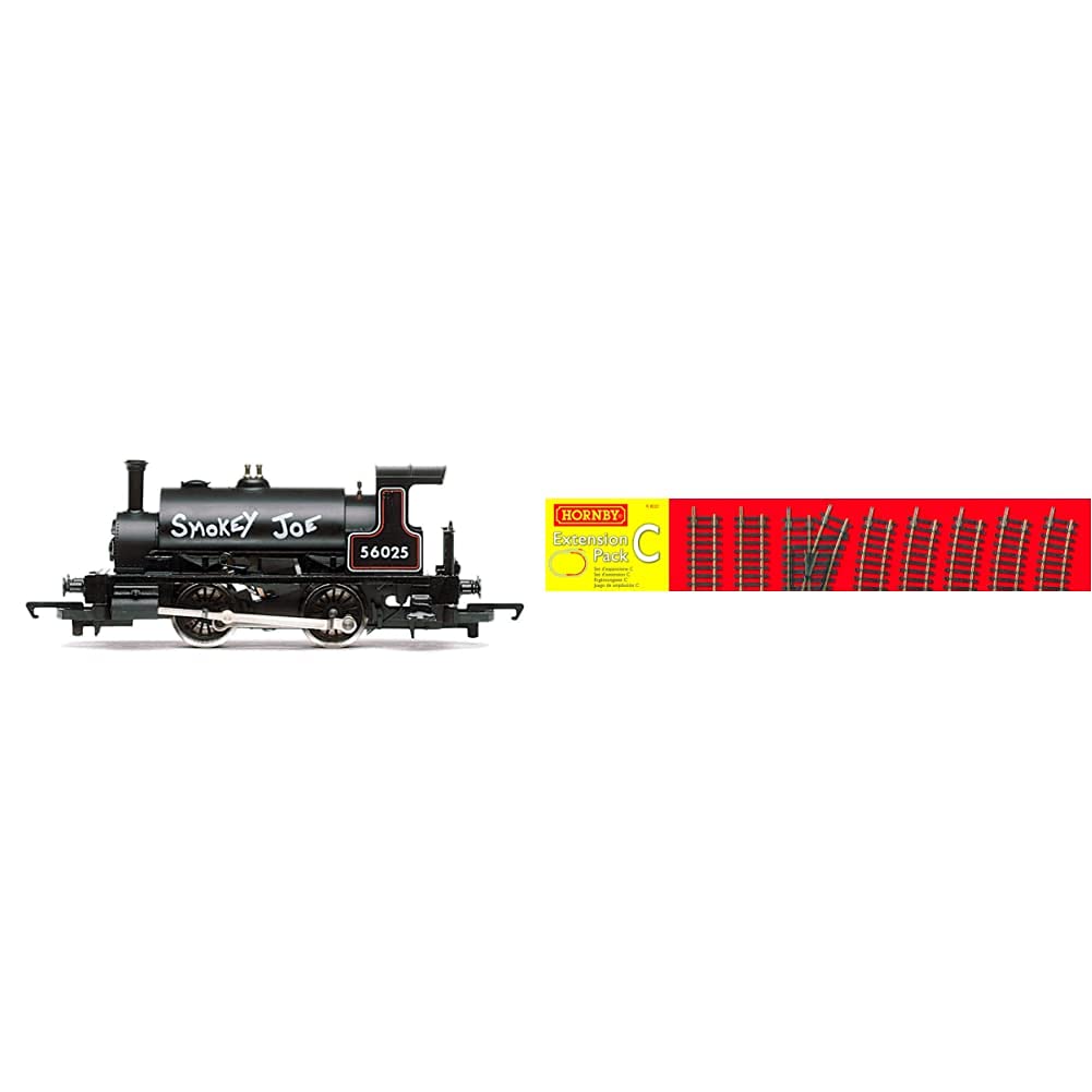 Hornby R3064 RailRoad BR Smokey Joe 00 Gauge Steam Locomotive & R8223 00 Gauge Track Extension Pack C