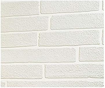 Wapabas Wallpaper Exquisite Home - 3D Stereo Non-Woven Brick Tv Background Restaurant, White