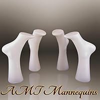 Foot - (White) Mannequin Leg Sock and Hosiery Display Foot with Base (2 in Box!)