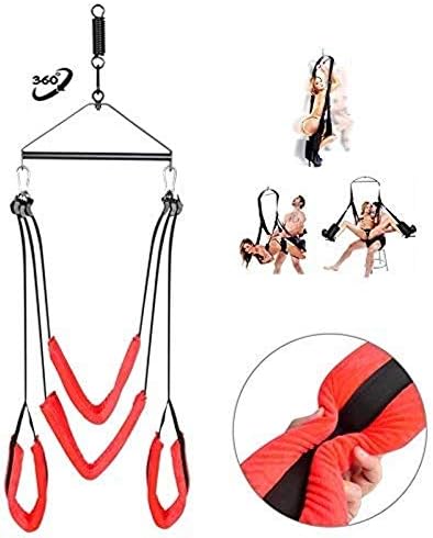 Aomoo Sē&x Swing Set 360 Degree Spinning Swivel Swing for Adult Pleasure - Ceiling Holds Up to 800 lb Heavy Duty Indoor Sling Toys for Couple Play - All Accessories Included